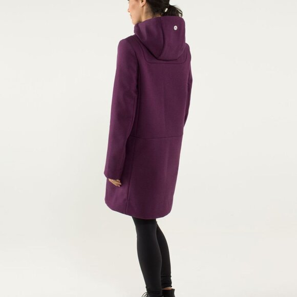 lululemon athletica Jackets & Blazers - Lululemon City Softshell Coat *Tweed / Lulu Full Zip Jacket, Plum - Size 4 - 6